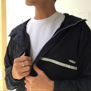 Vintage reflective athletic cropped track jacket